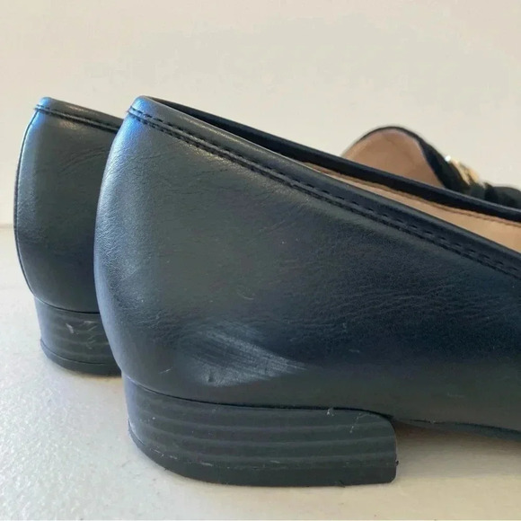 Aldo women's black leather point toe‎ slip on flats size 8 - Picture 14 of 16